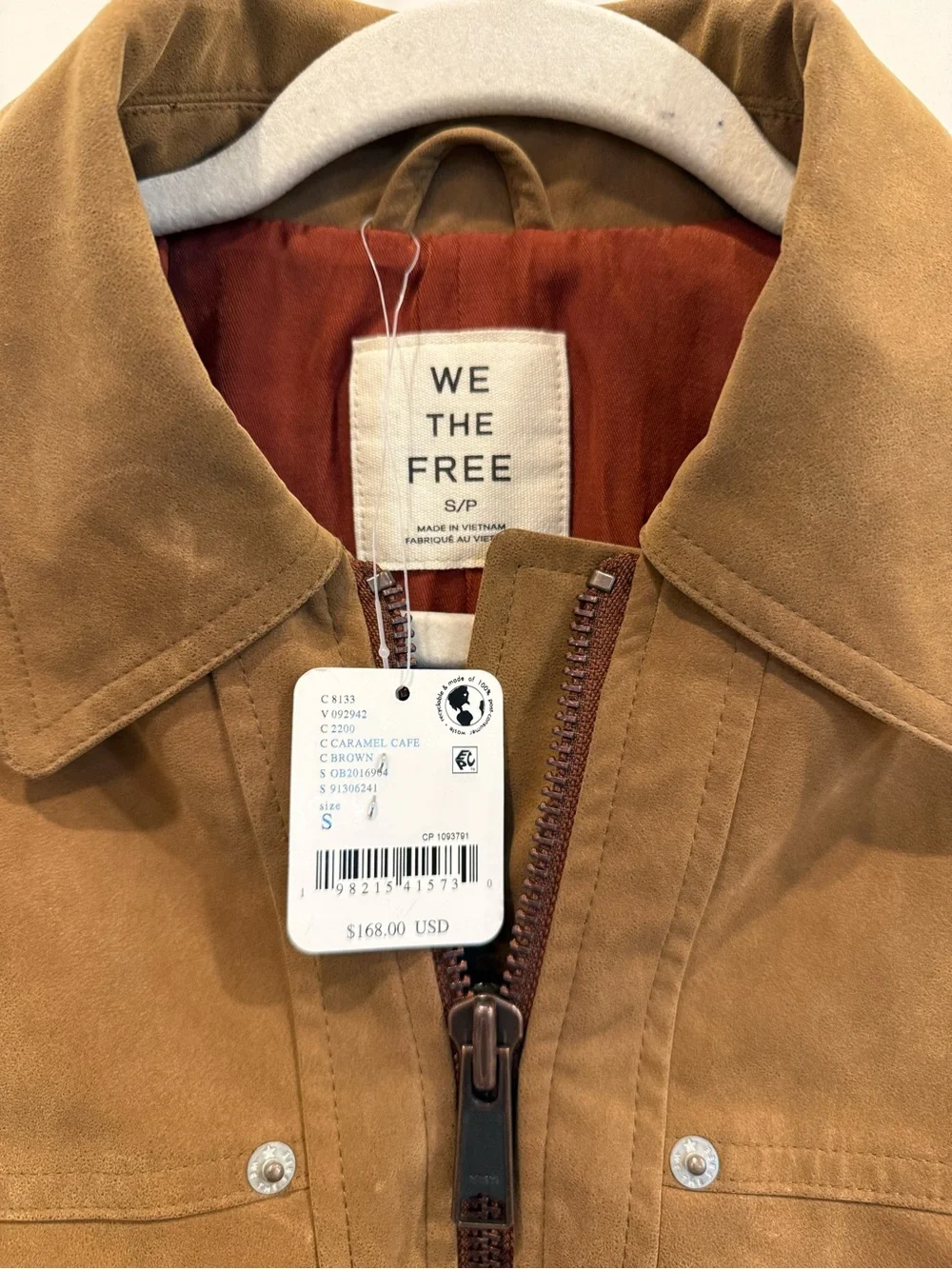 We The Free Blair Faux Suede Jacket Caramel Cafe